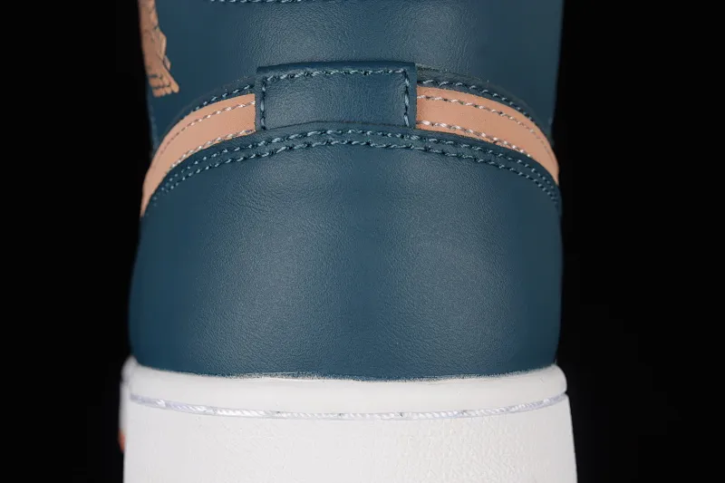 All categories Air Jordan Jordan series basketball shoes Air Jordan 1 Mid G version pure original Air Jordan AJ1 Mid "Blue Mint" AJ1 Joe 1 blue orange mid-top basketball shoes BQ6472-308